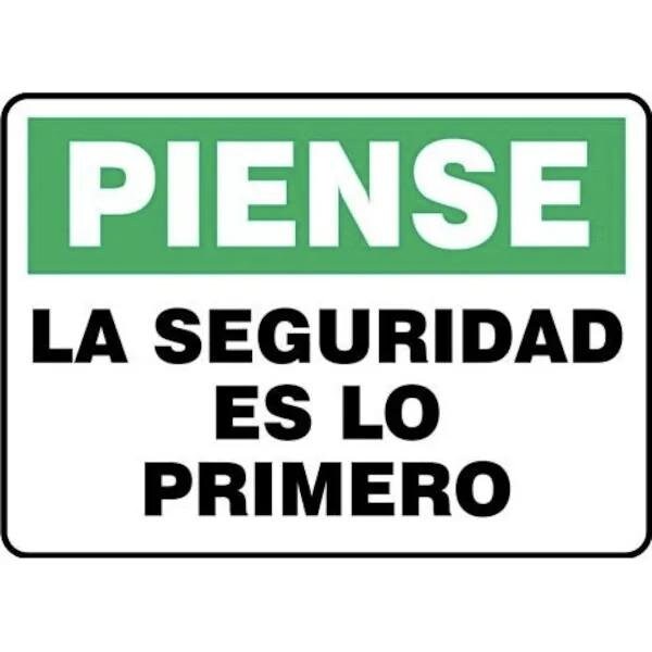 Accuform Safety Sign THINK SAFETY FIRST 7 in SHMGNF956VA - main